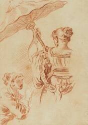 Femme à l'ombrelle (François Boucher) - Muzeo.com