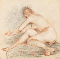 Femme nue accroupie (anonyme) - Muzeo.com