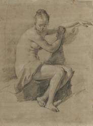 Femme nue assise (Adriaen van de Velde) - Muzeo.com