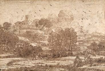 Hagar et l'ange (Claude Gellée) - Muzeo.com