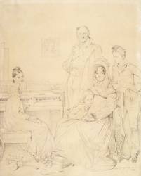 La famille Stamaty (Jean-Auguste-Dominique Ingres) - Muzeo.com
