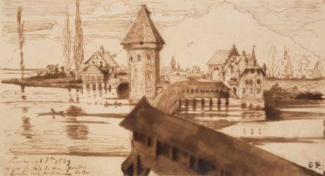 Lucerne, Vieux pont (Victor Hugo) - Muzeo.com