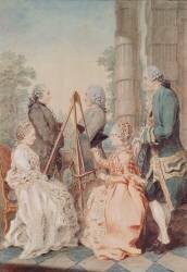 Madame Chatelain, mademoiselle Chatelain, monsieur Brot, monsieur de La Myre (Carmontelle) - Muzeo.com