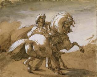 Mameluck retenant son cheval (Théodore Géricault) - Muzeo.com