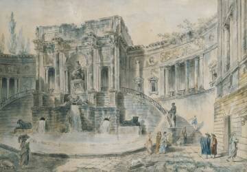 Paysage avec ruines (Hubert Robert) - Muzeo.com