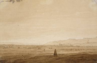 Paysage avec un obélisque (Caspar David Friedrich) - Muzeo.com