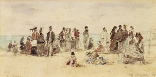 Scène de plage (Eugène Boudin) - Muzeo.com