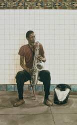 Saxophoniste dans le métro (Max Ferguson) - Muzeo.com