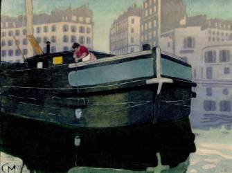 Canal à Paris (Carl Moser) - Muzeo.com