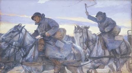 Convoi d'artillerie (François Flameng) - Muzeo.com