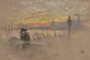 Coucher de soleil : Rouge et or, Le Gondolier (James Abbott McNeill Whistler) - Muzeo.com