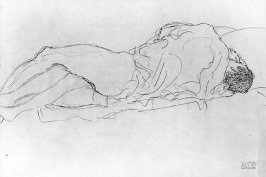 Couple au lit (Gustav Klimt) - Muzeo.com