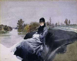 Dame en carrosse (Giuseppe de Nittis) - Muzeo.com