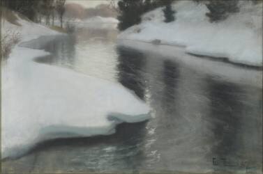 Dégel du printemps (Frits Thaulow) - Muzeo.com