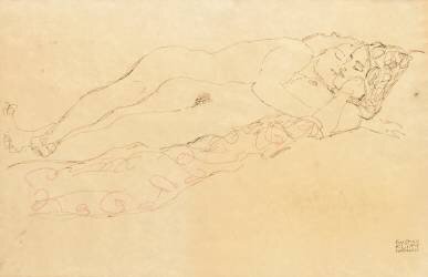 Deux nus allongés (Gustav Klimt) - Muzeo.com