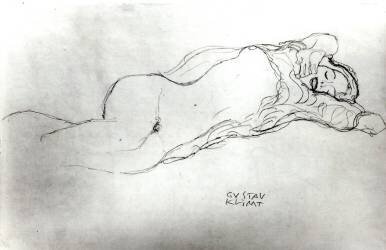 Femme allongée (Gustav Klimt) - Muzeo.com