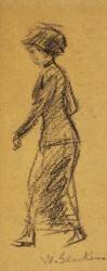 Femme qui marche (William James Glackens) - Muzeo.com
