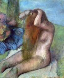 Femme se coiffant (Edgar Degas) - Muzeo.com