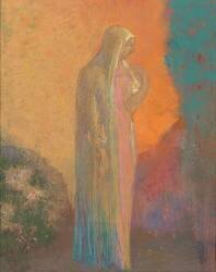 Femme voilée debout (Odilon Redon) - Muzeo.com