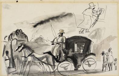 Figures avec cabine (Jules Pascin) - Muzeo.com