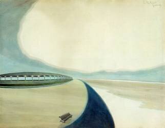 La digue (Léon Spilliaert) - Muzeo.com