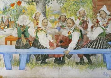 L'anniversaire de Kersti (Carl Larsson) - Muzeo.com