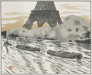 Les péniches (Henri Rivière) - Muzeo.com