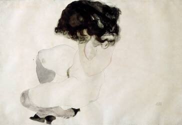 Nue accroupie (Egon Schiele) - Muzeo.com