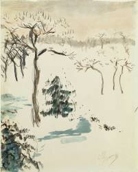 Paysage d'hiver (Pierre Bonnard) - Muzeo.com