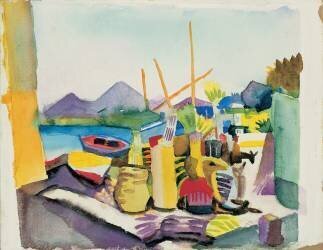 Paysage à Hammamet (August Macke) - Muzeo.com