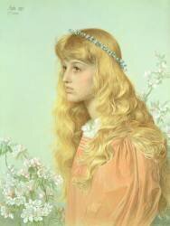 Portrait of Miss Adele Donaldson (Frederick Sandys) - Muzeo.com