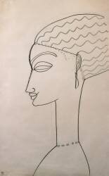 Profil féminin (Amedeo Modigliani) - Muzeo.com