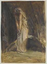 Projet d'illustration pour Macbeth : Lady Macbeth somnambule (Luc Olivier Merson) - Muzeo.com