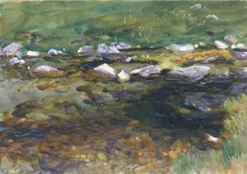 Ruisseau et prairie (John Singer Sargent) - Muzeo.com