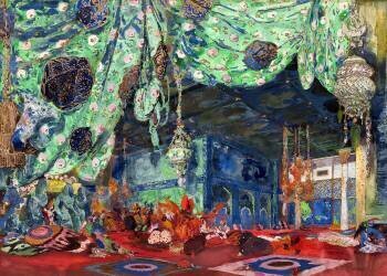 Scénographie pour «Scheherazade» par Rimsky-Korsakov (Léon Bakst) - Muzeo.com