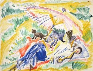 Sunbathing (Ernst Ludwig Kirchner) - Muzeo.com
