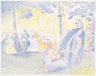 Sur les Champs-Élysées (Henri-Edmond Cross) - Muzeo.com
