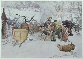 Tuer le cochon (Carl Larsson) - Muzeo.com