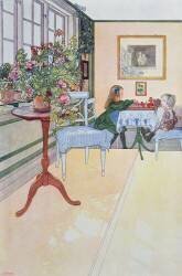 Une partie d'échecs (Carl Larsson) - Muzeo.com
