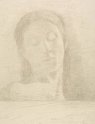 Yeux fermés - croquis (Odilon Redon) - Muzeo.com