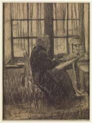 Dentellière à Bruges (Charles Milcendeau) - Muzeo.com