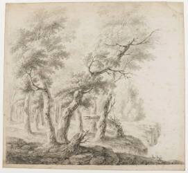 Paysage boisé (Lazare Bruandet) - Muzeo.com