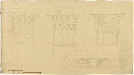 Trois chapiteaux égyptiens (Alphonse Gosset) - Muzeo.com