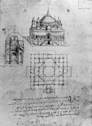 Conception d'une église (Léonard de Vinci) - Muzeo.com