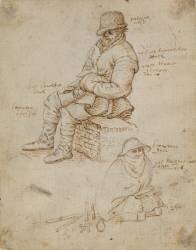 Deux figures assises (Roelandt Savery) - Muzeo.com