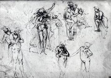 Étude d'hommes nus (Léonard de Vinci) - Muzeo.com