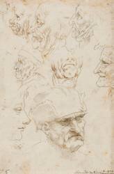 Etudes de têtes (Léonard de Vinci) - Muzeo.com