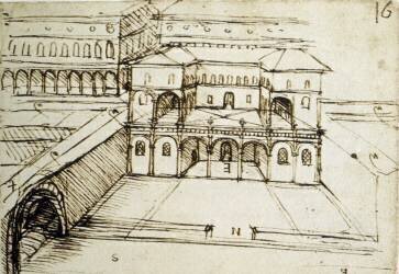 Urbanisme : plan architectural (Léonard de Vinci) - Muzeo.com