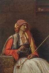 Arnaut assis (Jean-Léon Gérôme) - Muzeo.com