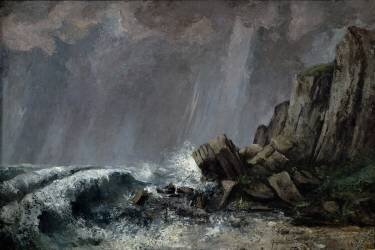 Averse à Etretat (Gustave Courbet) - Muzeo.com